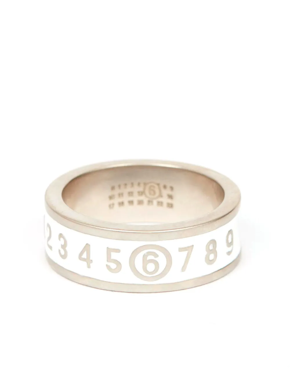 MM6 Maison Margiela ナンバーモチーフ リング - シルバートーン MM6 Maison Margiela ナンバーモチーフ リング - シルバートーン