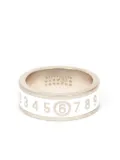 MM6 Maison Margiela numbers-motif ring - Silver