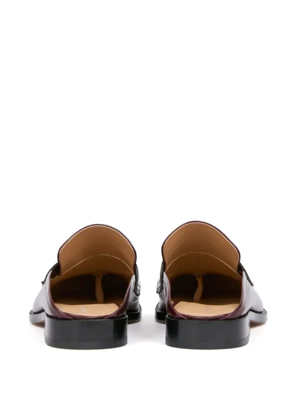 Maison Margiela Tabi Leather Mules | Red | FARFETCH