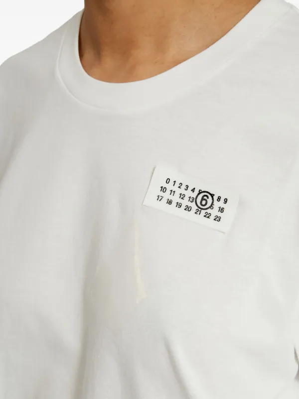 MM6 Maison Margiela ナンバーモチーフ Tシャツ | ホワイト | FARFETCH JP