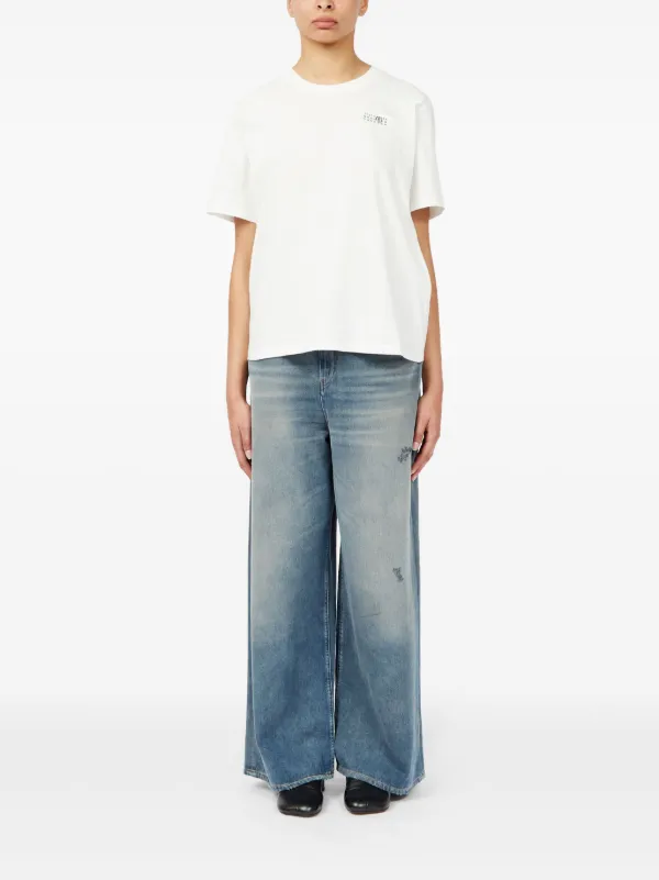 【美品】Maison Margiela MM6 ナンバーロゴロゴTシャツ MM6 Maison Margiela ナンバーモチーフ Tシャツ | ブラック | FARFETCH JP