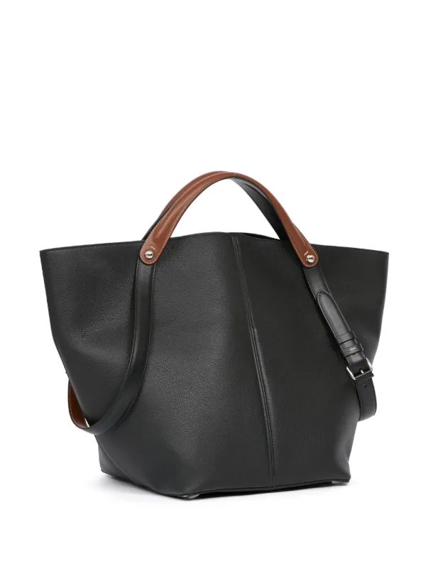 トートバッグ MAISON MARGIELA Men Shoulder Bags NWT $940 Maison Margiela Men's Black Canvas Leather Shoulder