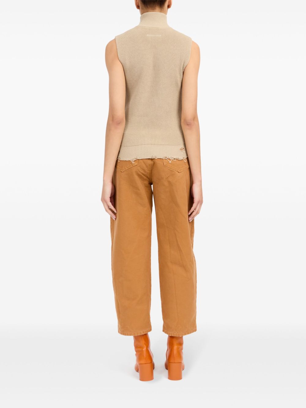 MM6 Maison Margiela zip-up knitted top Women