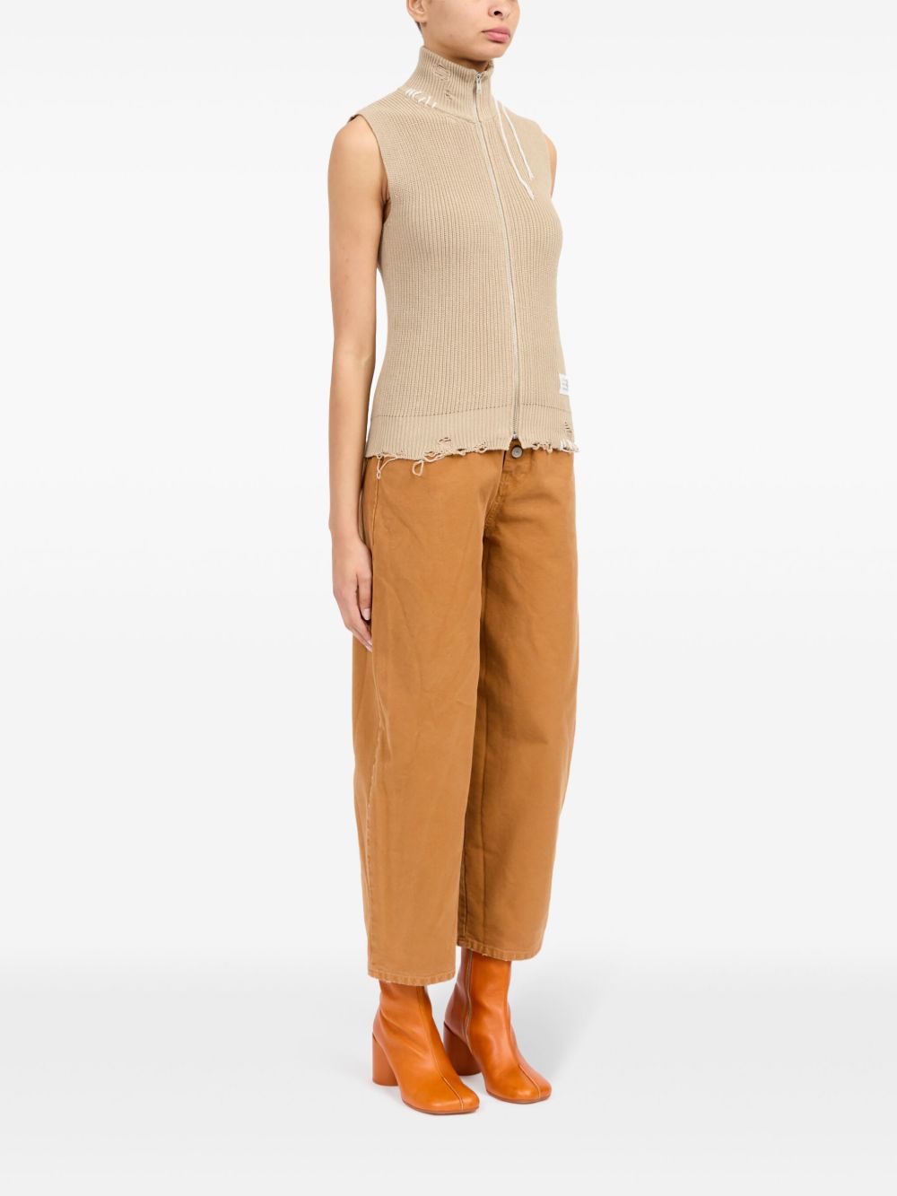 MM6 Maison Margiela zip-up knitted top Women