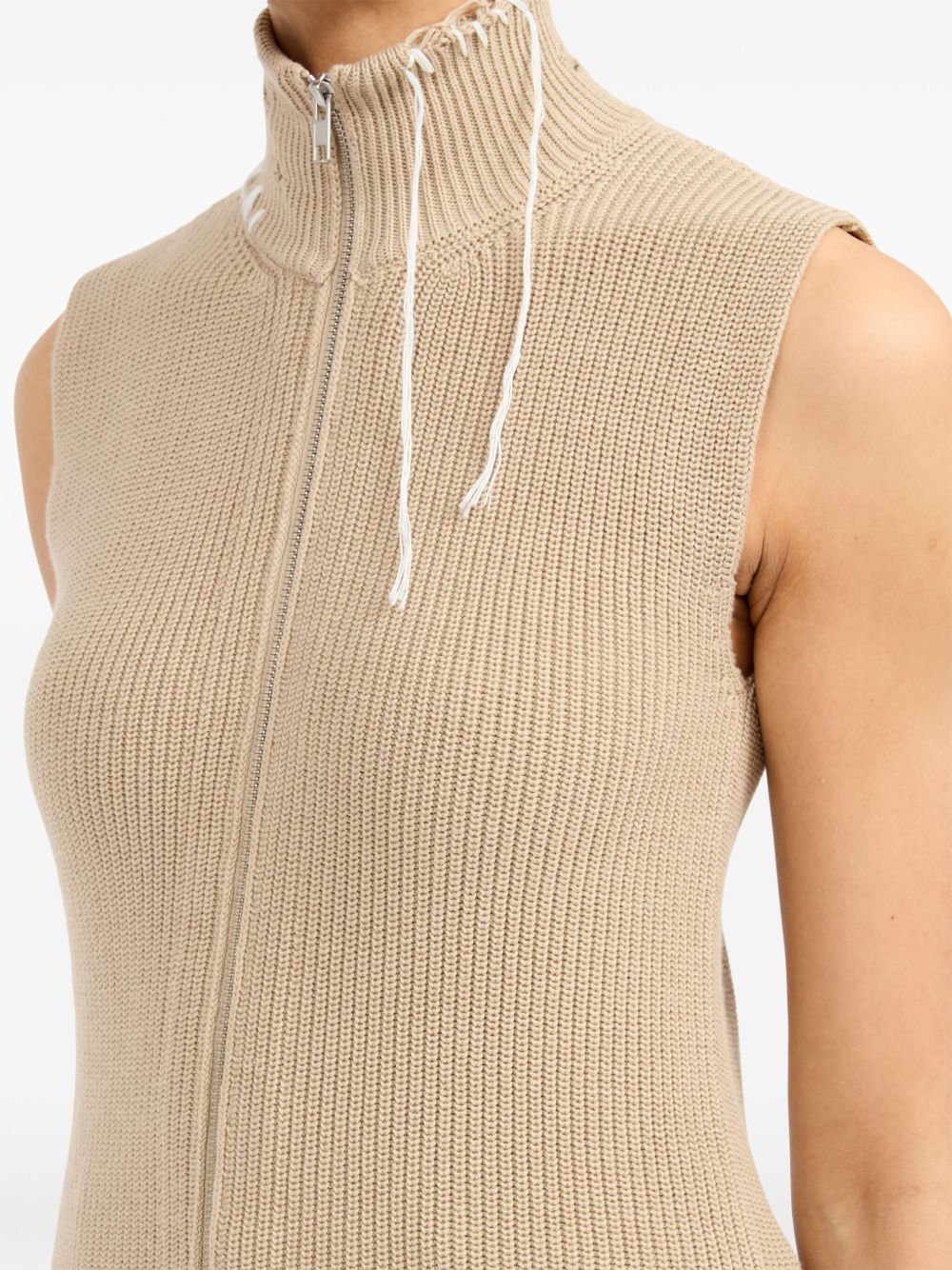 MM6 Maison Margiela zip-up knitted top Women