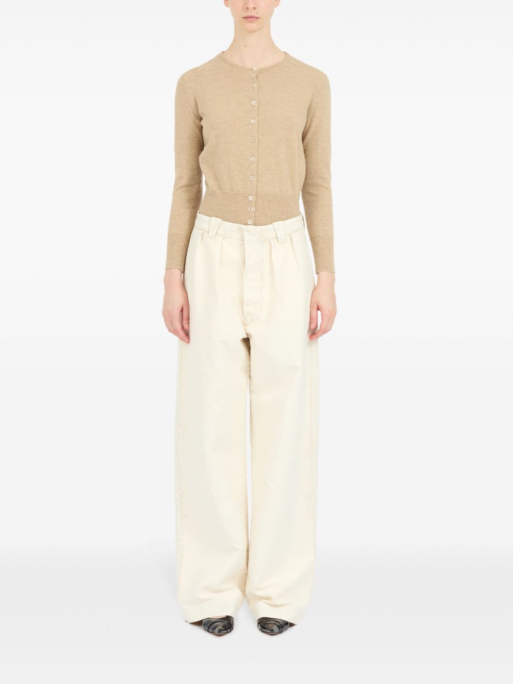 Maison Margiela Pantalon met wijde pijpen - Beige