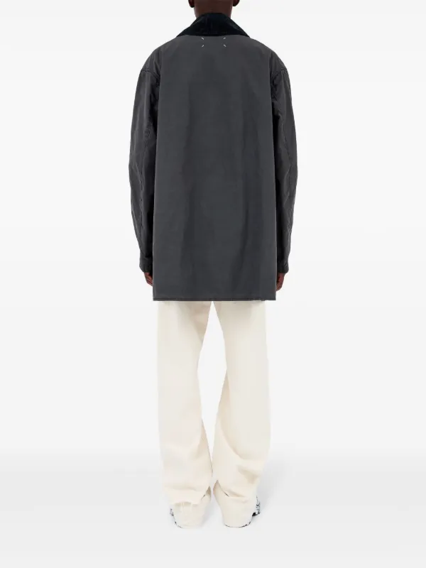 Maison Margiela Cotton double-breasted Jacket | Blue | FARFETCH