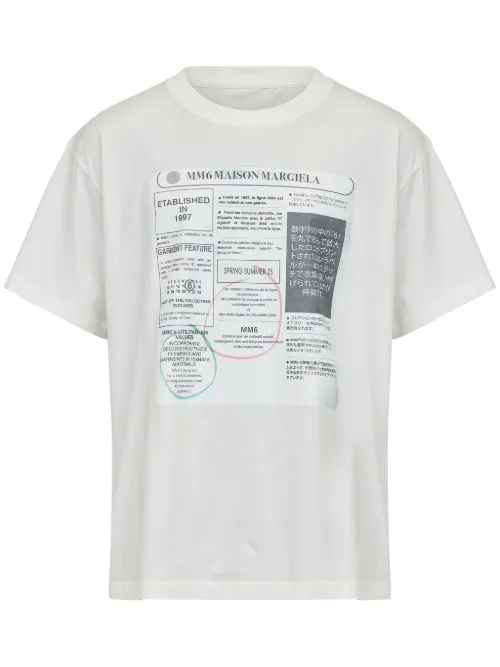 T-shirt à imprimé graphique - MM6 Maison Margiela - Modalova