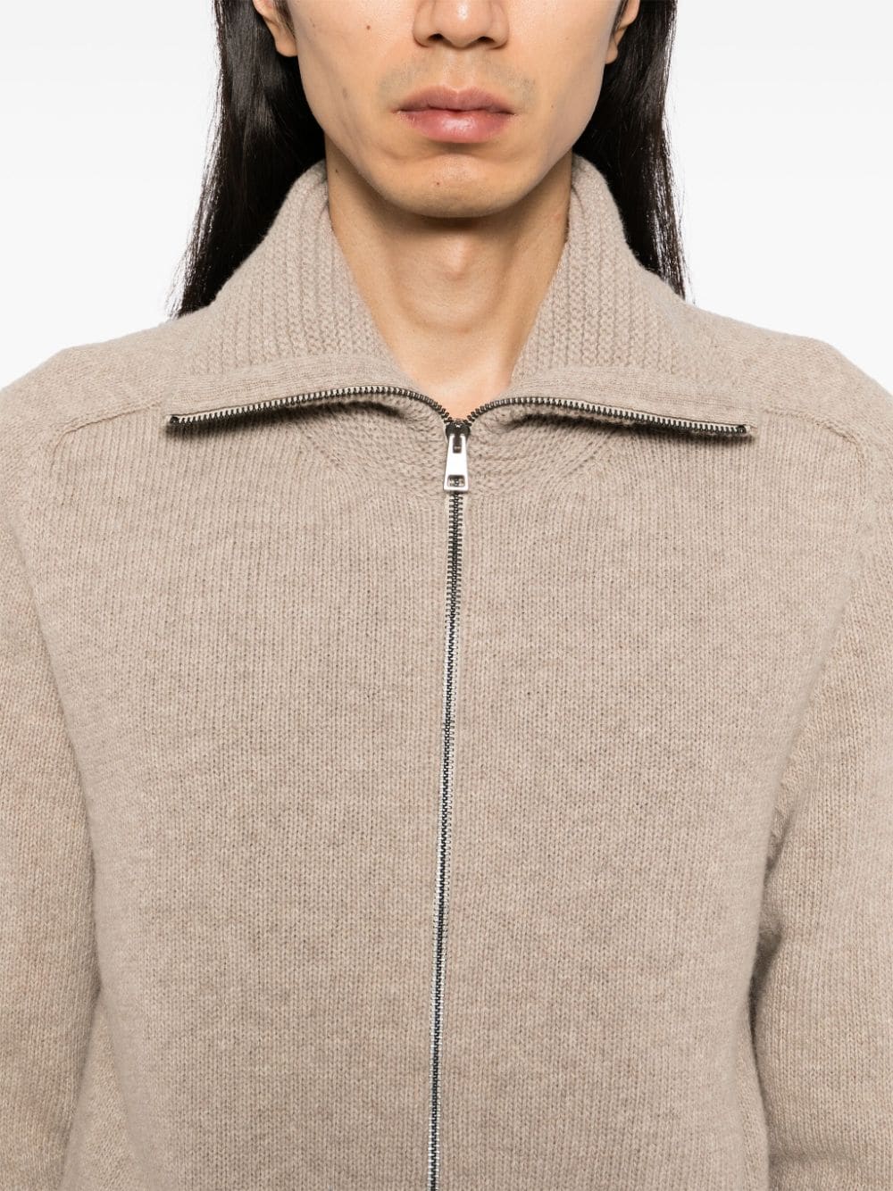 Shop Tagliatore Kaleb Cardigan In Neutrals