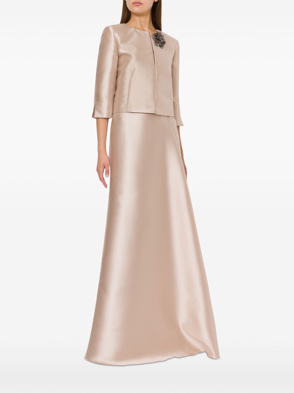 Alberta Ferretti Satijnen jack Beige