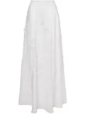 Alberta Ferretti floral embroidered skirt - White