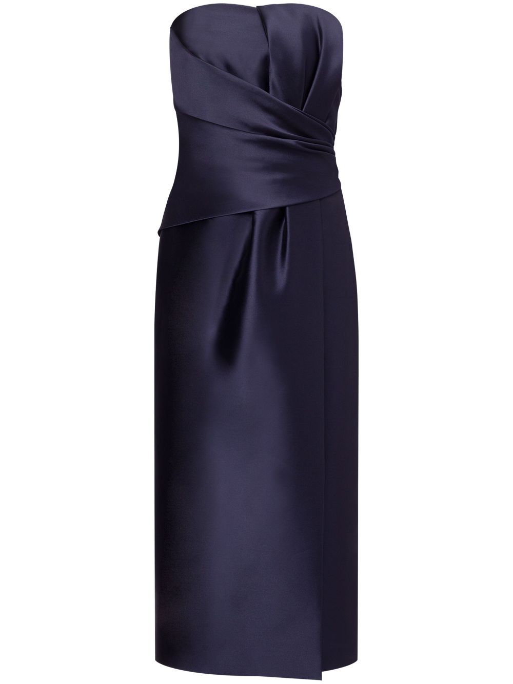 ruched midi dress