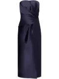 Alberta Ferretti ruched midi dress - Blue