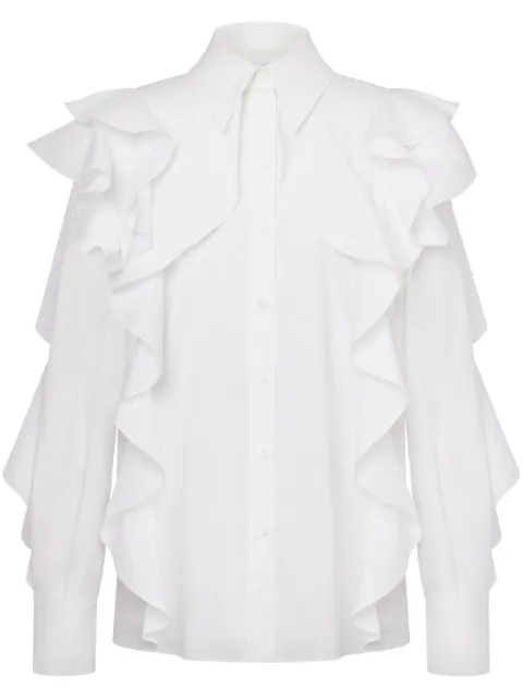 Alberta Ferretti camisa con volantes