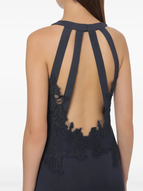 ワンピースその他 A FERRETTI Women Dresses 044566250330 Blue Access Fashion | One-shoulder dress with feathers