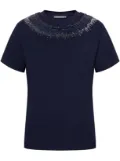 Alberta Ferretti sequin-embellished T-shirt - Blue