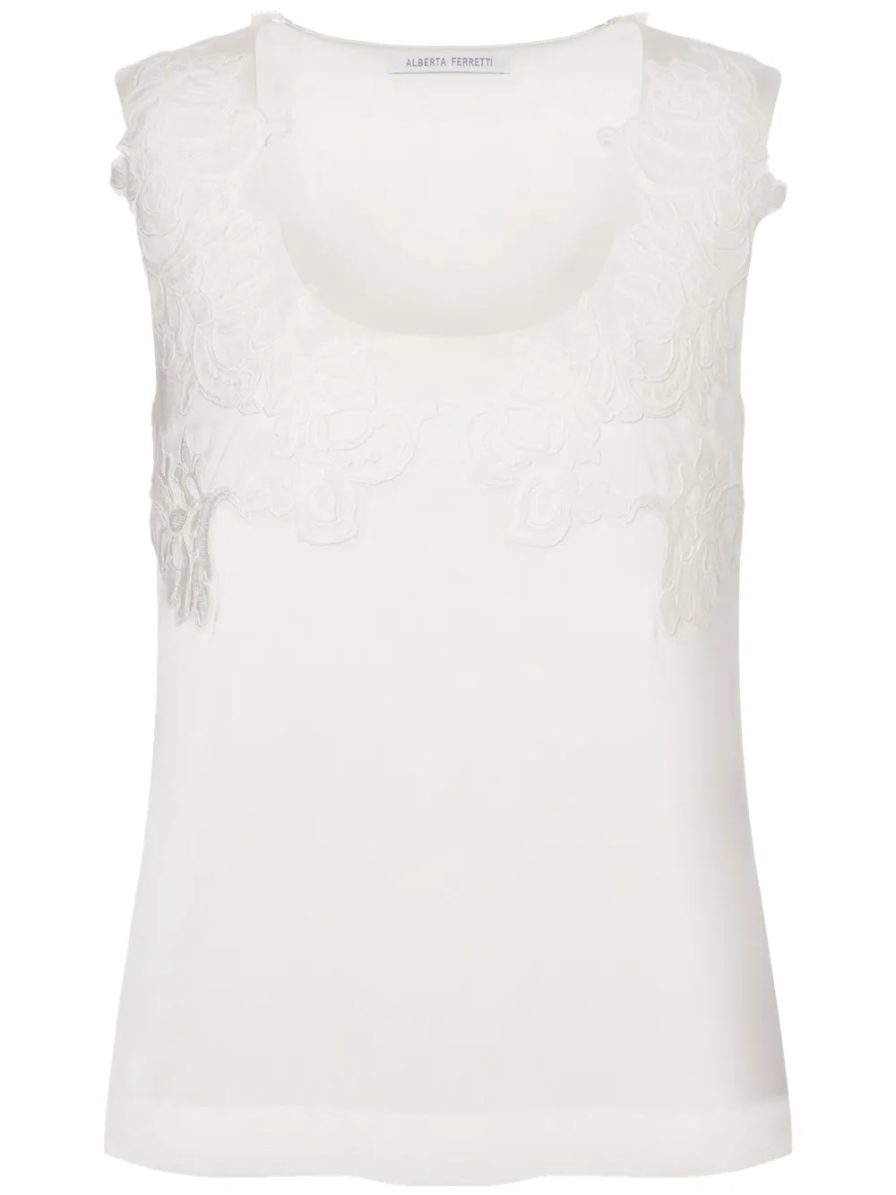 Alberta Ferretti Shirt met geborduurde bloemen Wit
