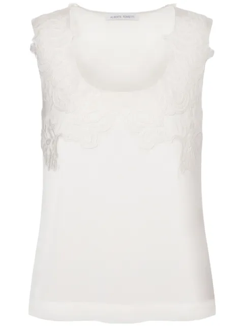 Alberta Ferretti floral-embroidery blouse