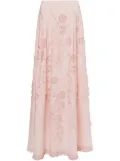 Alberta Ferretti floral embroidered skirt - Pink