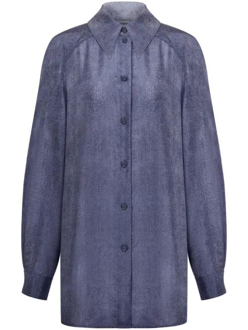 Chemise à plaque logo - Alberta Ferretti - Modalova