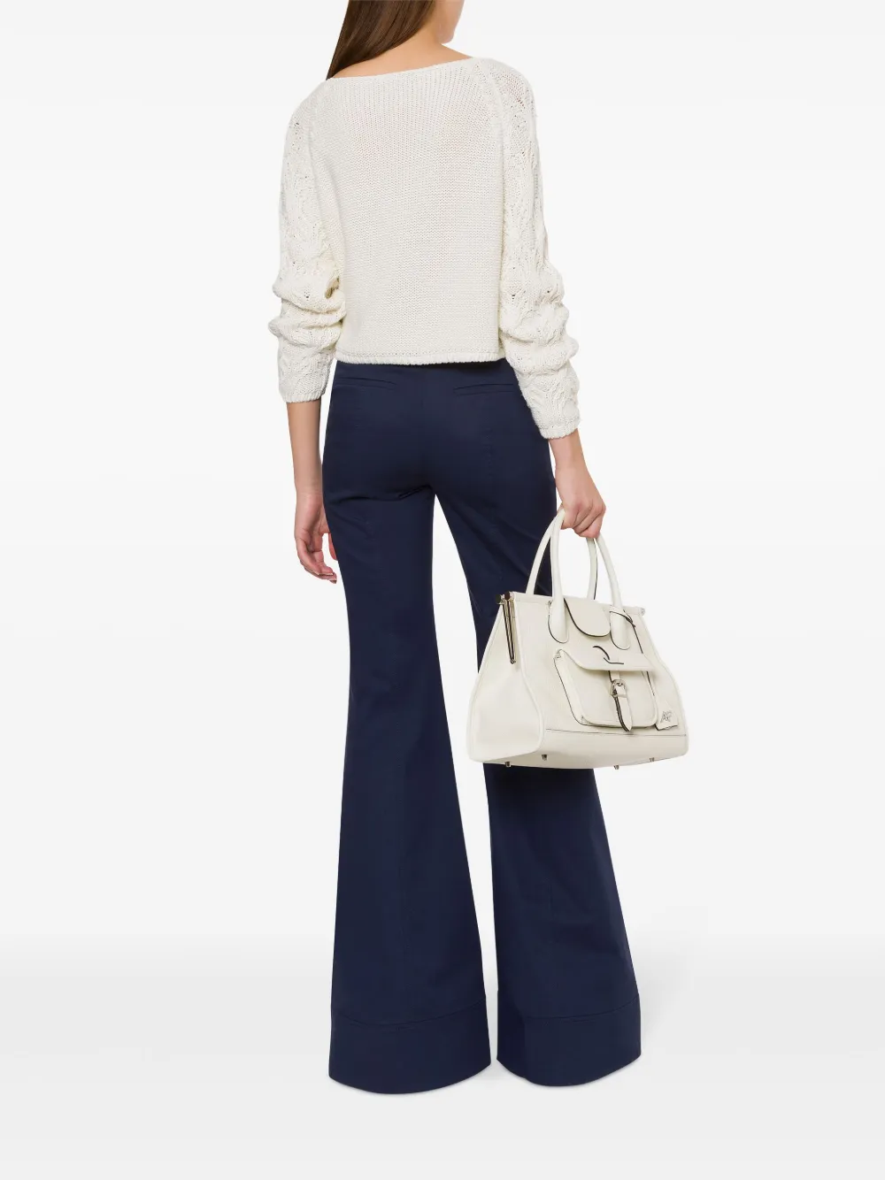 Alberta Ferretti Gebreide 3D trui Beige