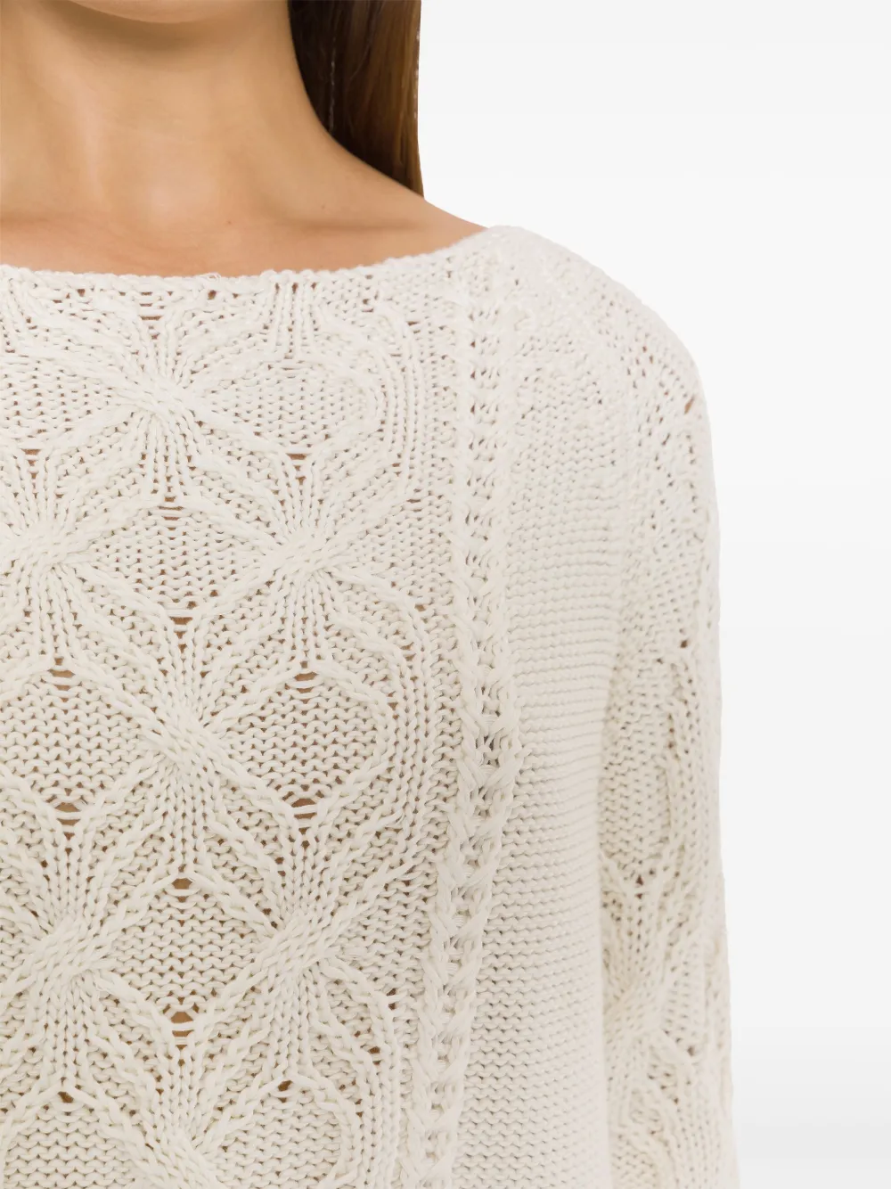 Alberta Ferretti Gebreide 3D trui Beige