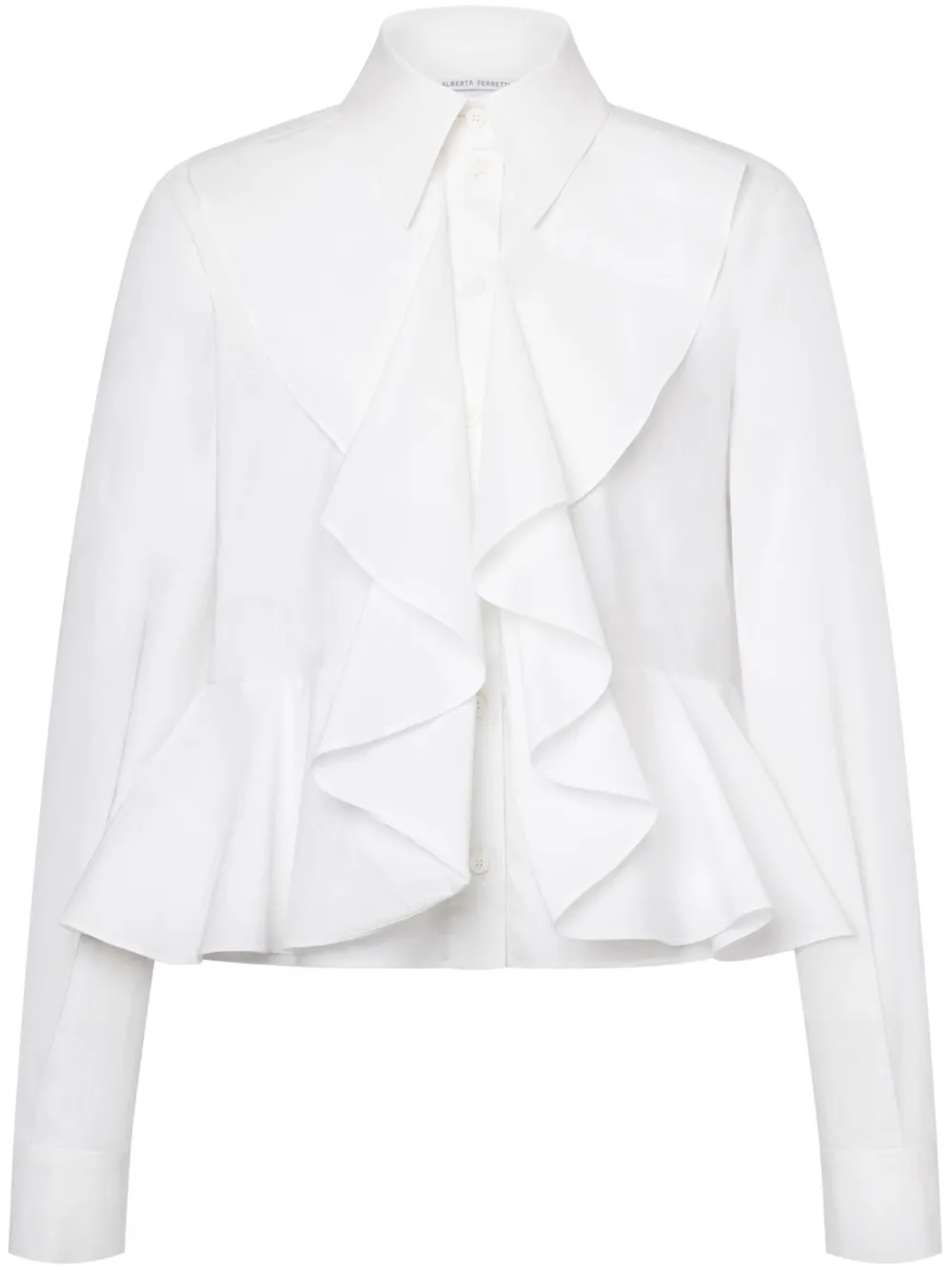 ruffle-detail shirt