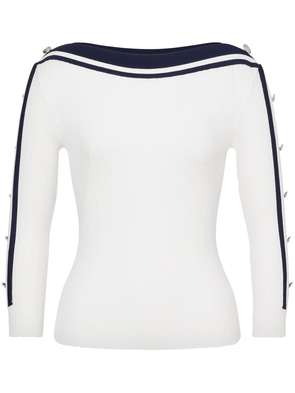 ALBERTA FERRETTI STRIPE-DETAILING SWEATER