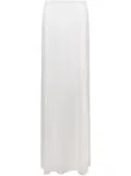 Alberta Ferretti extra-long straight skirt - White