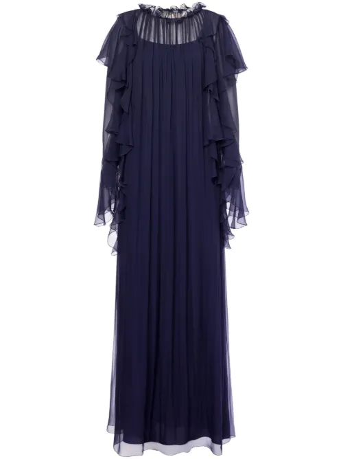 Robe longue en soie - Alberta Ferretti - Modalova