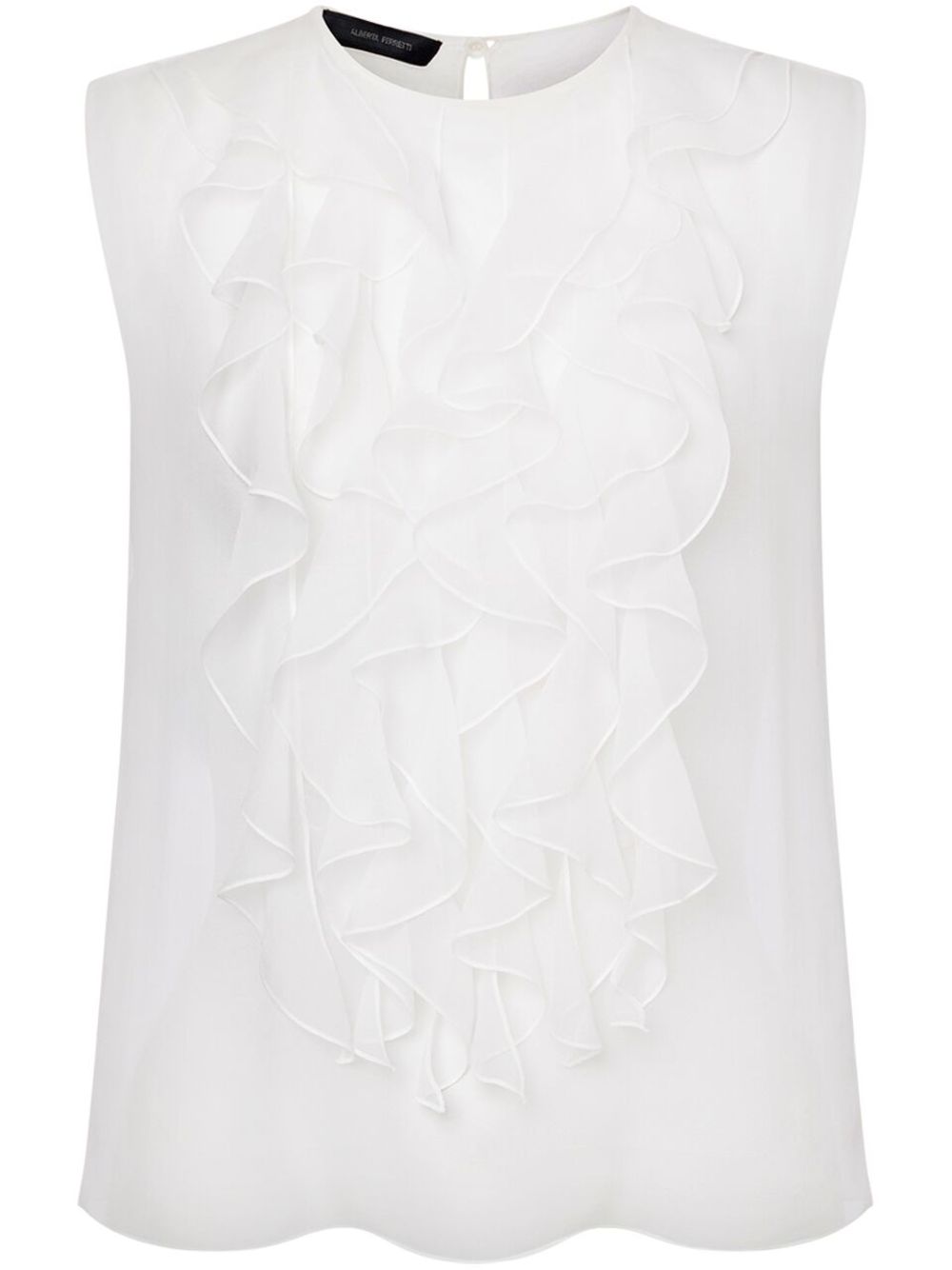 Alberta Ferretti Top met ruches Wit