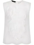 Alberta Ferretti ruffled top - White