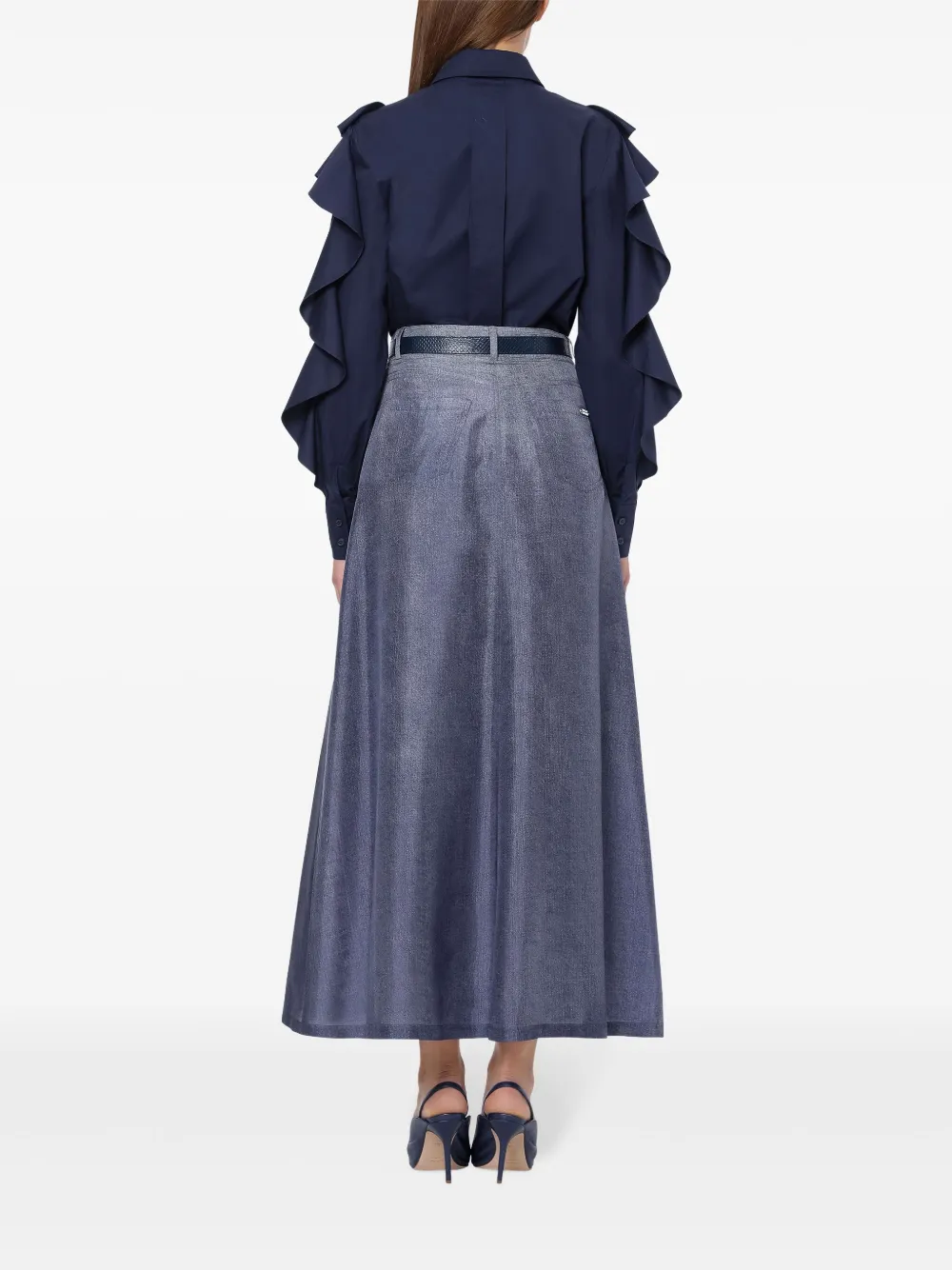 Alberta Ferretti Denim rok Blauw