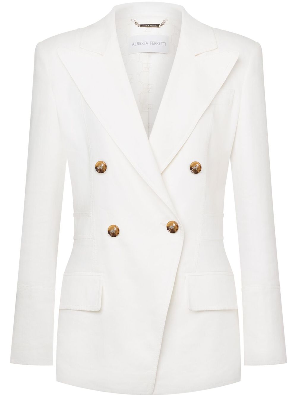 Alberta Ferretti Blazer met dubbele rij knopen Wit