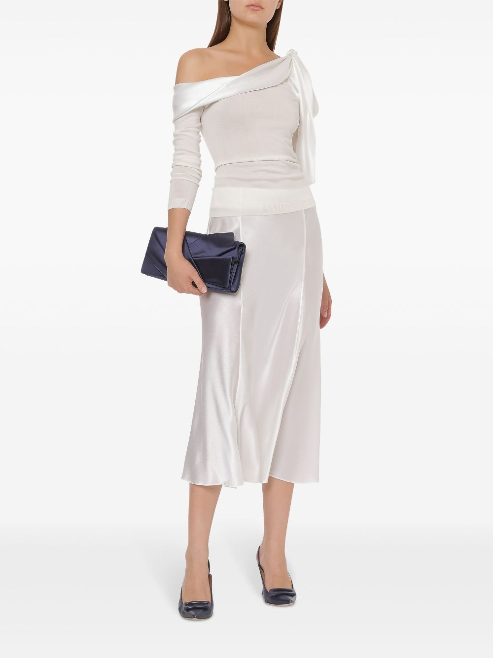 Alberta Ferretti cut-out detailing top - White