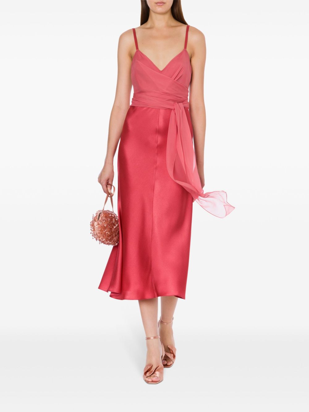 Alberta Ferretti Jurk met V-hals - Roze