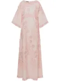 Alberta Ferretti floral-embroidered gown - Pink