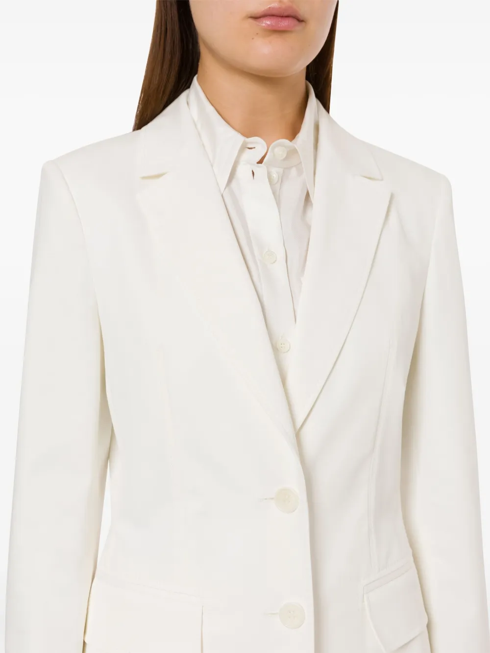 Alberta Ferretti Blazer met enkele rij knopen Wit