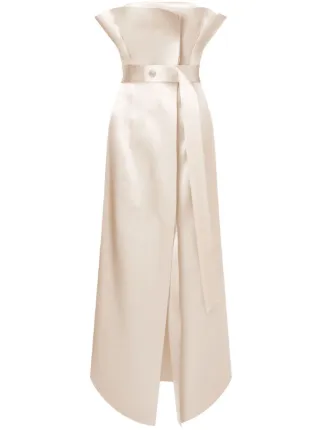 ワンピース PHILOSOPHY DI LORENZO SERAFINI Satin long dress with Philosophy Di Lorenzo Serafini Satin Maxi Dress | Purple