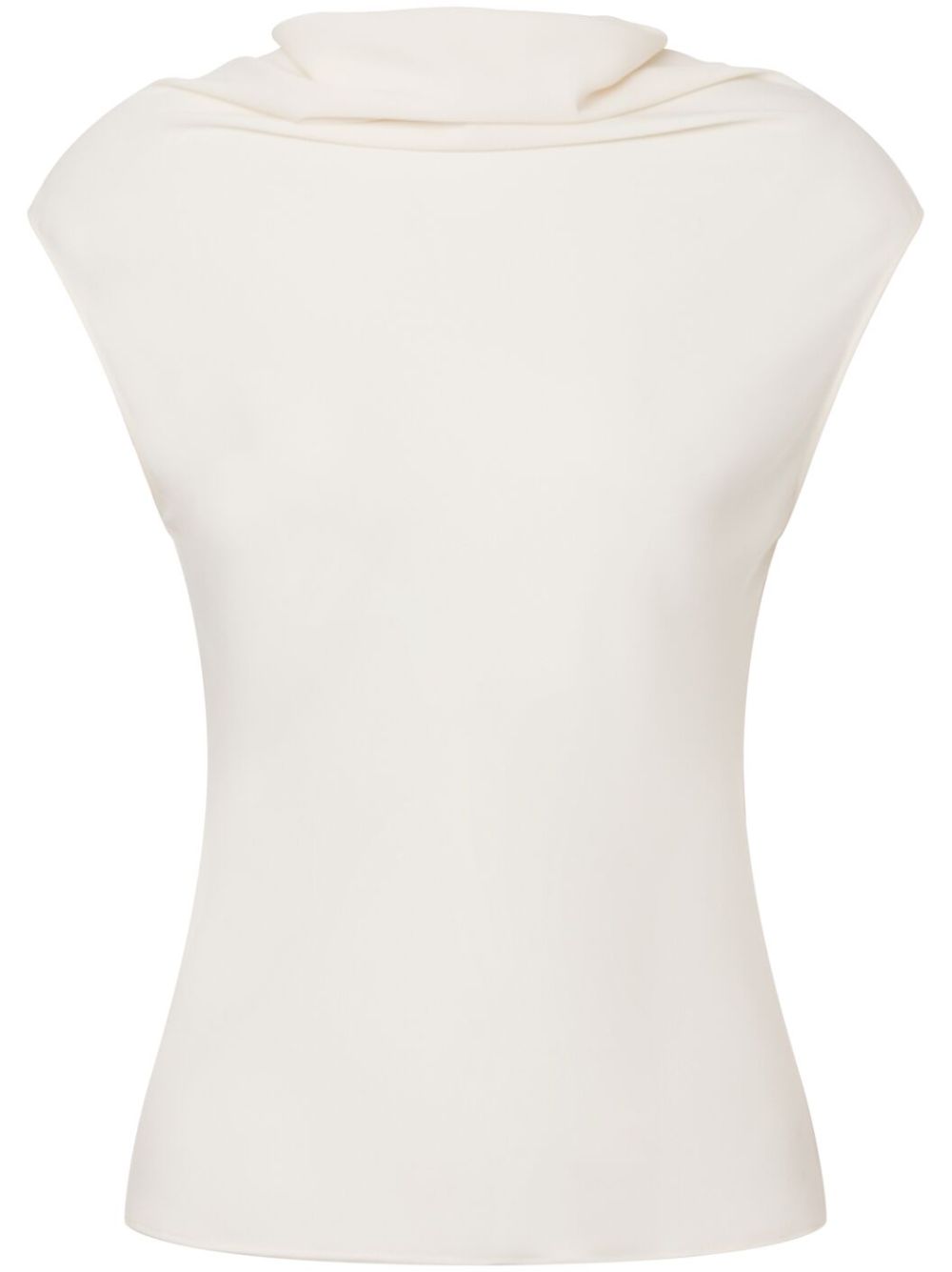 mock-neck blouse