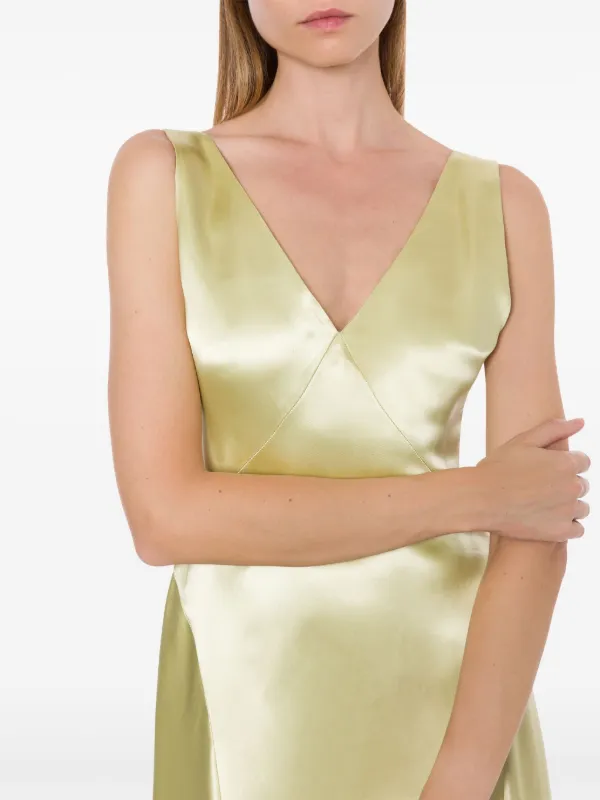 ワンピース PHILOSOPHY DI LORENZO SERAFINI Woman Dress Yellow 04350721 Philosophy Di Lorenzo Serafini Satin Maxi Dress | Yellow
