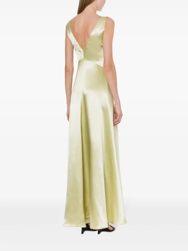 Philosophy Di Lorenzo Serafini Satin Maxi Dress | Yellow