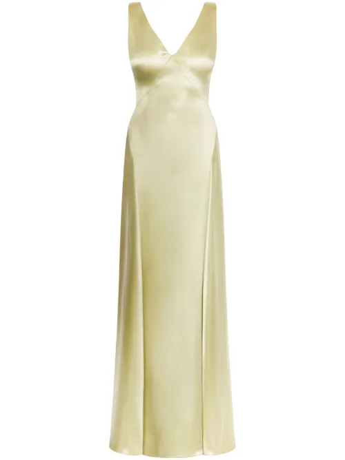 Robe en satin à coupe longue - Philosophy Di Lorenzo Serafini - Modalova