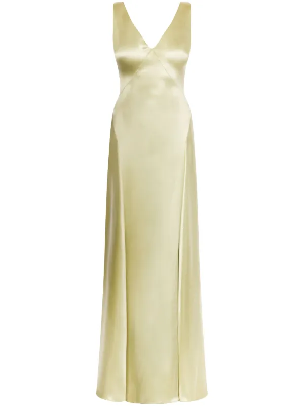 ワンピース PHILOSOPHY DI LORENZO SERAFINI Woman Dress Yellow 04350721 Philosophy Di Lorenzo Serafini Satin Maxi Dress | Yellow