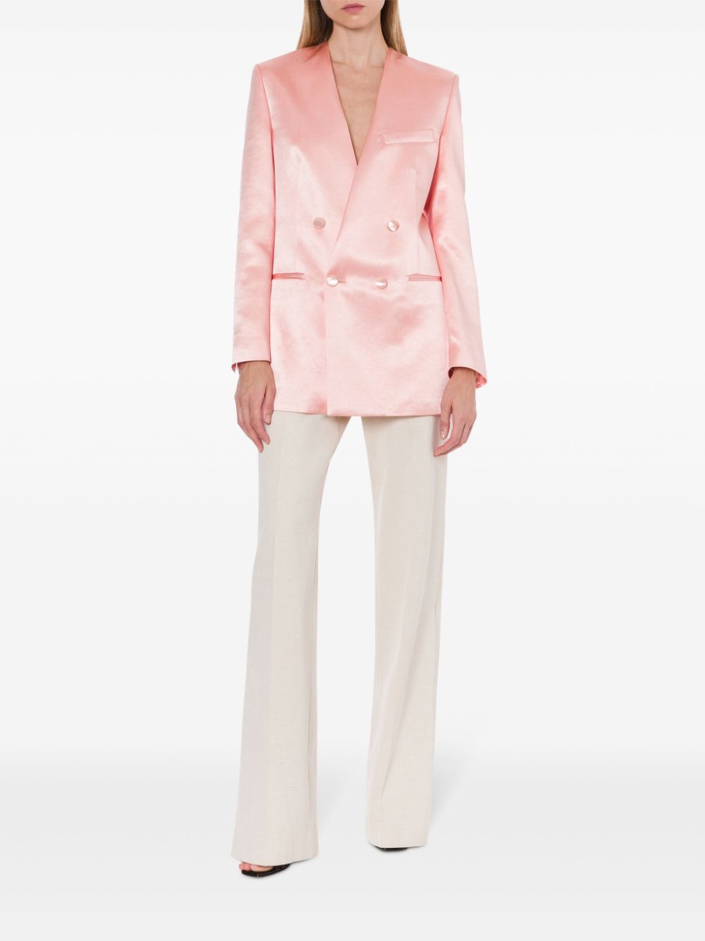 Philosophy Di Lorenzo Serafini Blazer zonder revers met dubbele rij knopen Roze