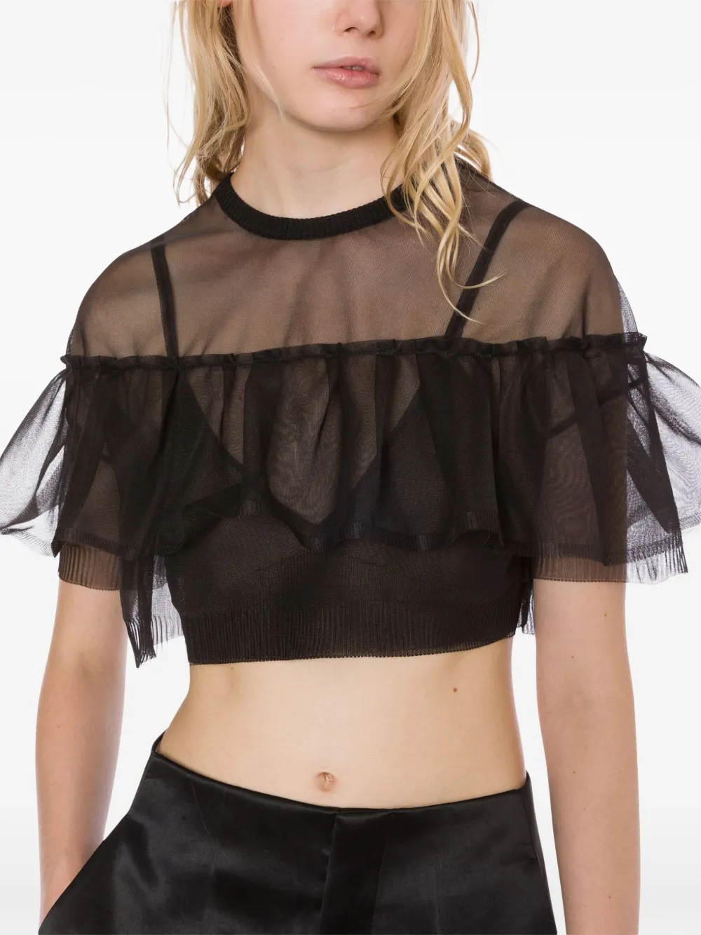 PHILOSOPHY DI LORENZO SERAFINI SHEER BLOUSE