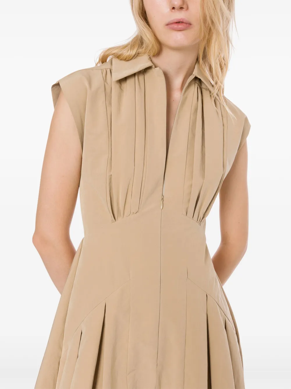 Philosophy Di Lorenzo Serafini Jurk met rits Beige