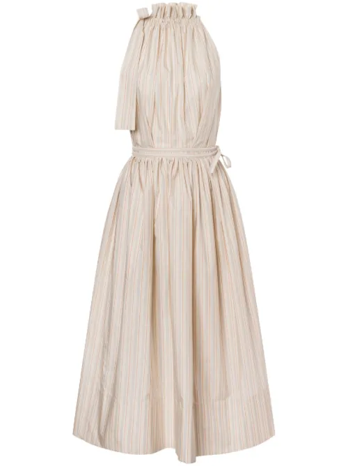 Robe mi-longue à rayures - Philosophy Di Lorenzo Serafini - Modalova