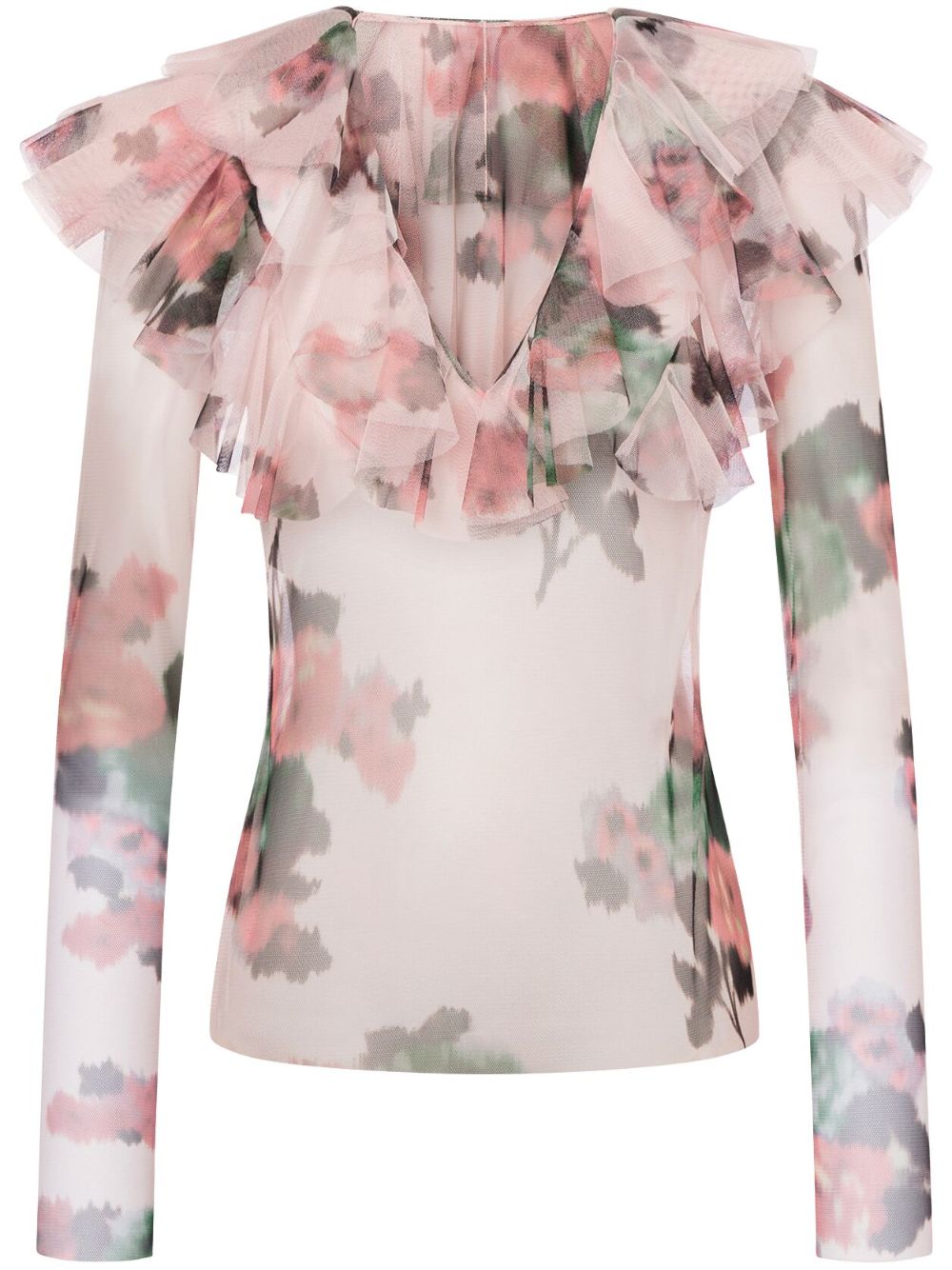 floral-print blouse