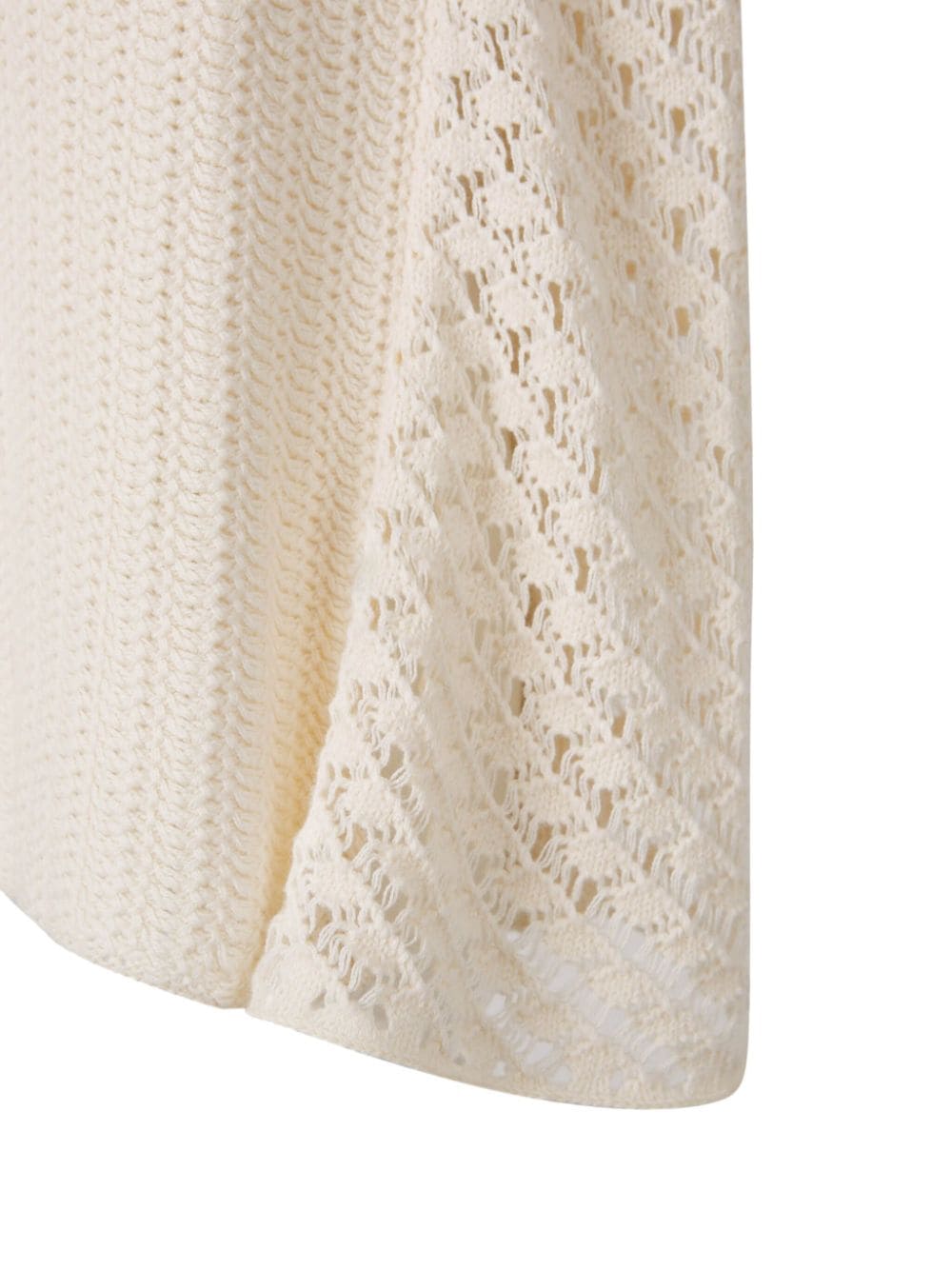 Shop Escvdo Pirqa Crochet Skirt In Neutrals